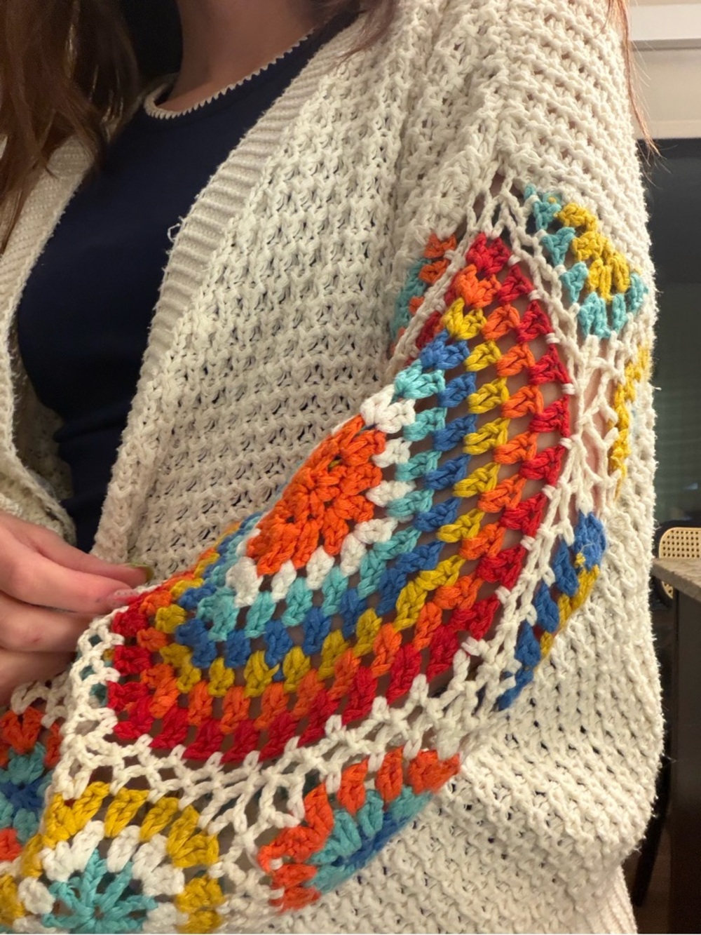 Colorful Crochet cardigan